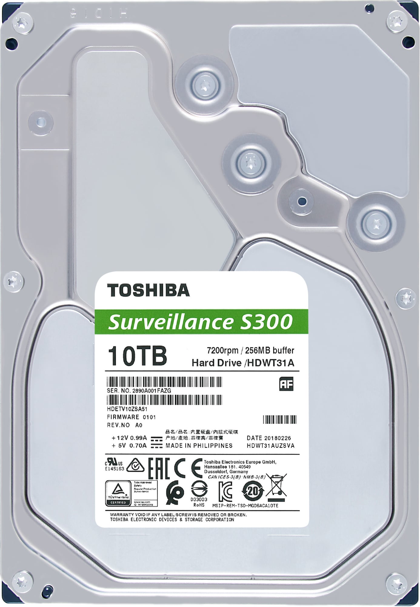 Toshiba S300 Surveillance sisäinen kovalevy (10 TB) - Gigantti verkkokauppa