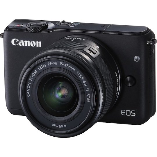 Canon EOS M10 kamera + 15-45 mm objektiivi (musta) - Gigantti verkkokauppa