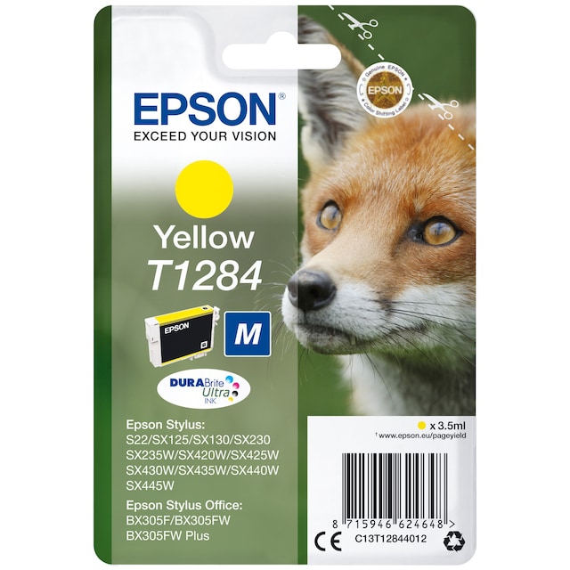 Epson DuraBrite Ultra T128 mustekasetti (keltainen)