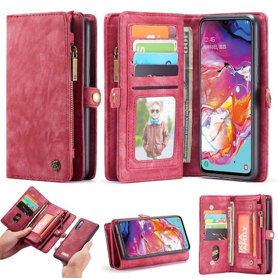 CaseMe Lompakkokotelo 11-kortti Samsung Galaxy A70 (SM-A705F) - punai -  Gigantti verkkokauppa