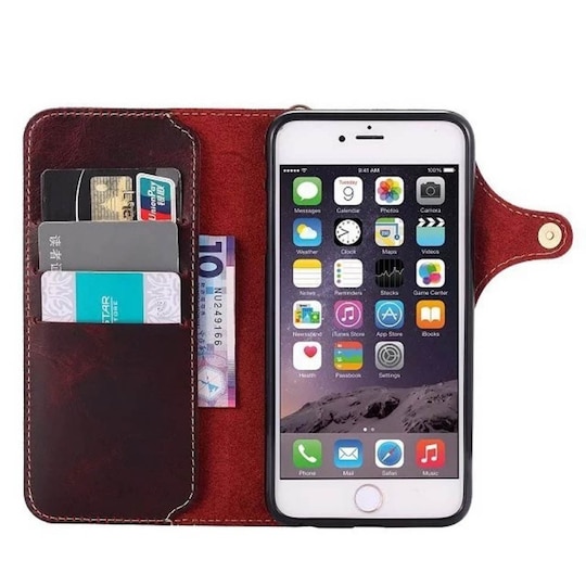 Lompakkokotelo 3-kortti aito nahka Apple iPhone 6 / 6S - häränveri -  Gigantti verkkokauppa