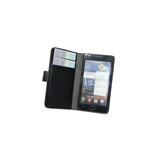 Lompakkokotelo 2-kortti Samsung Galaxy S2 ( GT -i9100) - ruskea - Gigantti  verkkokauppa