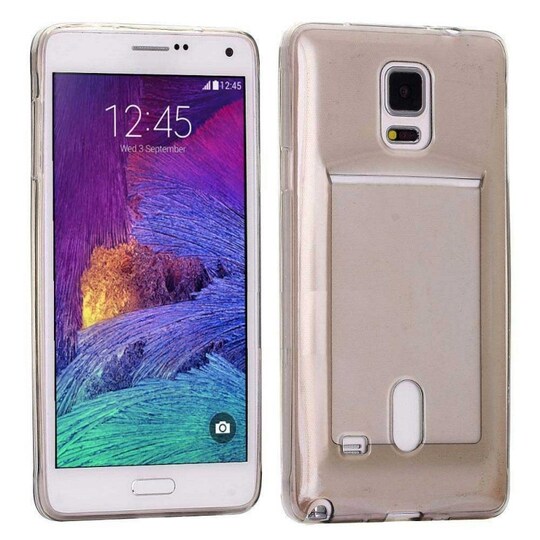 Silikonikuori kortilla Samsung Galaxy Note 4 (SM-N910F) - harmaa - Gigantti  verkkokauppa
