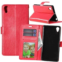 Lompakkokotelo 2-kortti Sony Xperia X (F5121)  - punainen