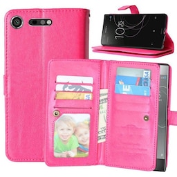 Lompakkotelo Flexi 9-kortti Sony Xperia XZ1 (G8341)  - pinkki