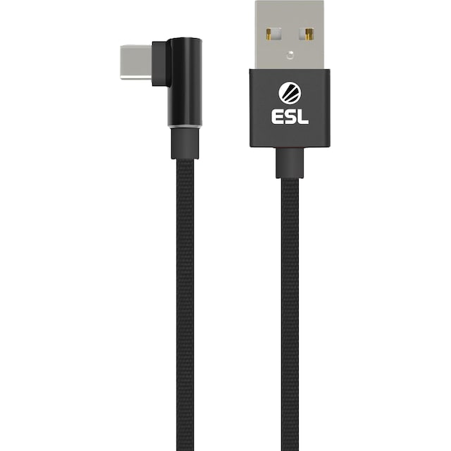 ESL USB - USB-C pelikaapeli 1 m (musta)