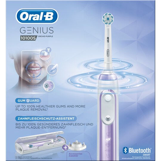 Oral-B Genius sähköhammasharja 10100S (purppura) - Gigantti verkkokauppa