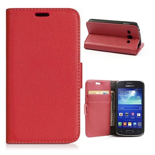 Lompakkokotelo 2-kortti Samsung Galaxy Trend 2 (SM-G313H) - punainen -  Gigantti verkkokauppa