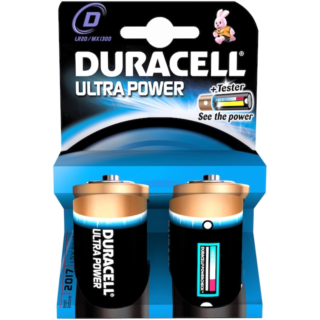 Duracell Ultra Power D paristo (2 kpl)