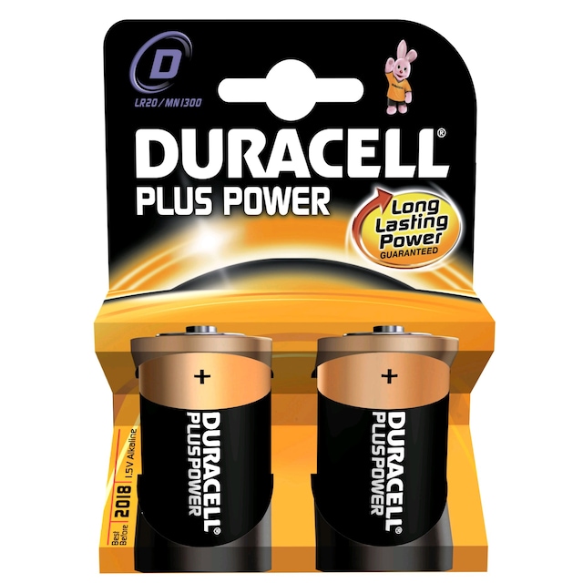 Duracell paristo Plus Power D 2 kpl