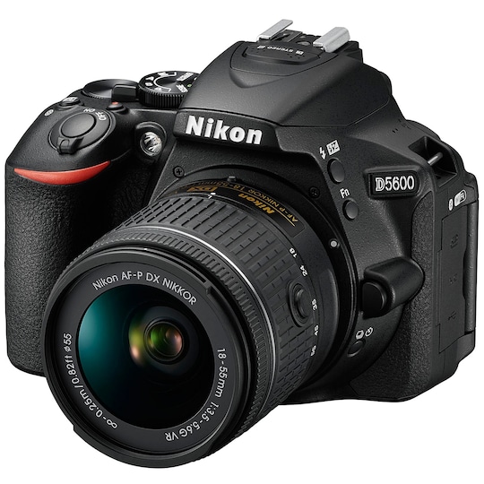 Nikon D5600 järjestelmäkamera 18-55mm AF-P DX VR - Gigantti verkkokauppa