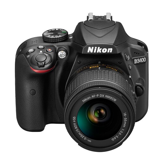 Nikon D3400 järjestelmäkamera + 18-55mm objektiivi - Gigantti verkkokauppa