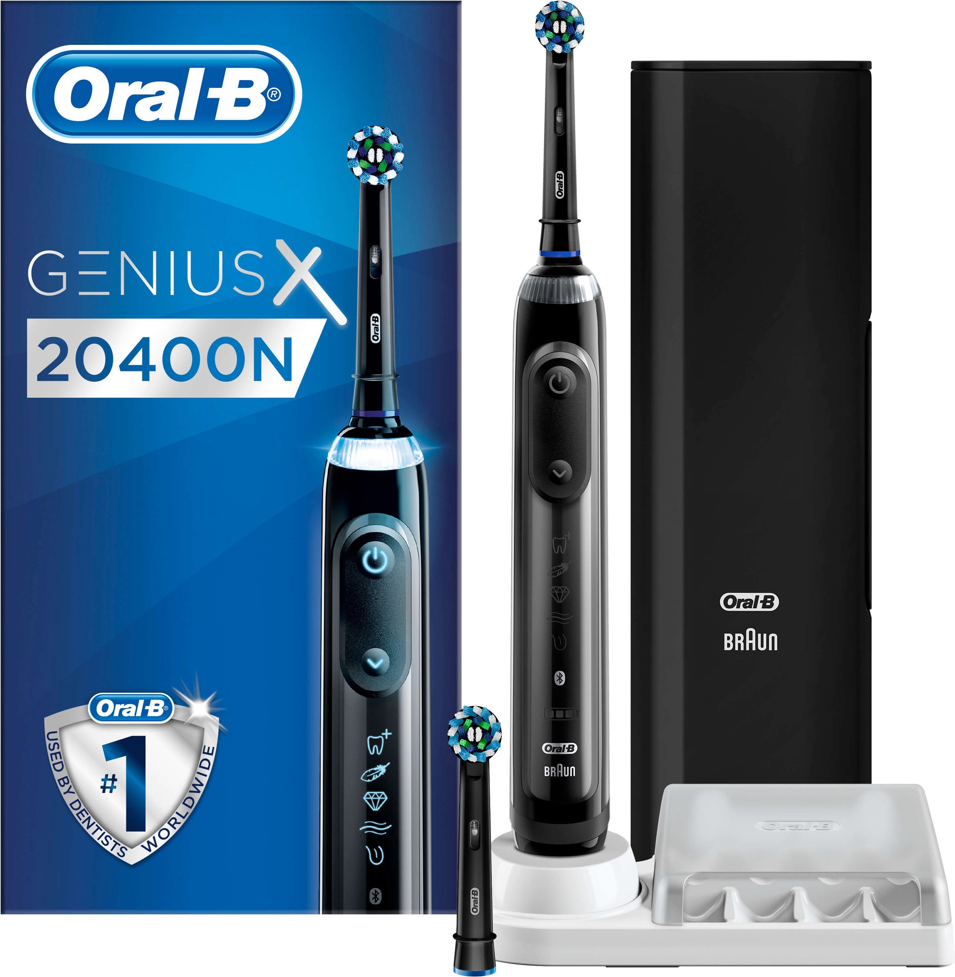 Oral-B Genius X sähköhammasharja 20400N (musta) - Gigantti verkkokauppa