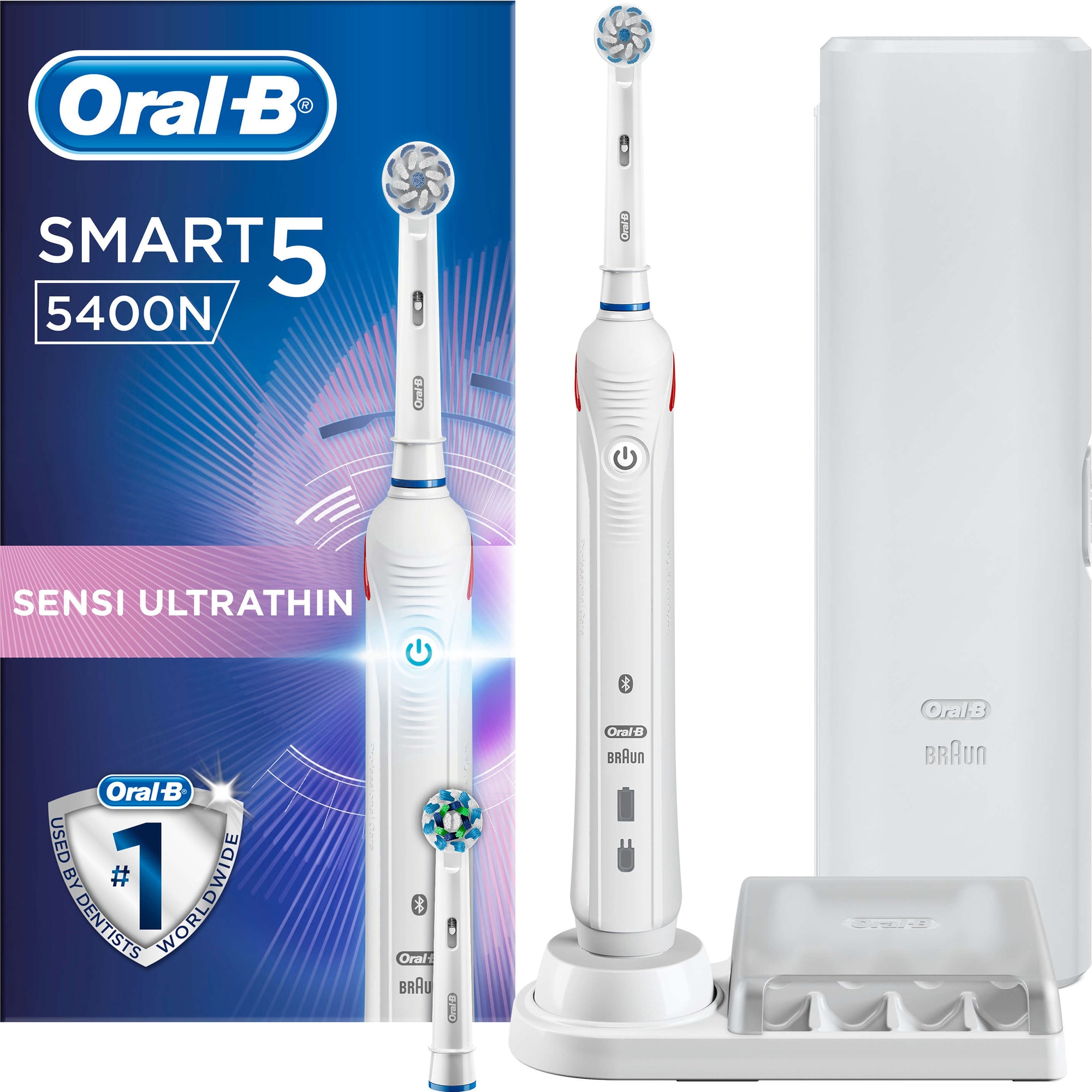 Oral-B Smart sähköhammasharja 5400N (valkoinen) - Gigantti verkkokauppa