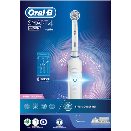 Oral-B Smart sähköhammasharja 4400N (valkoinen) - Gigantti verkkokauppa