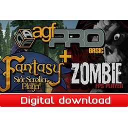 Axis Game Factory + Zombie FPS and Fantasy Side-Scroller Player - PC W