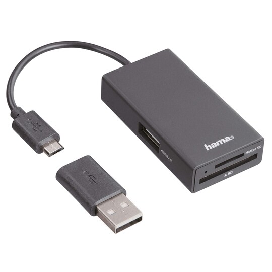HAMA Kortinlukija USB 2.0 OTG Älypuhelin/Tablet/PC - Gigantti verkkokauppa
