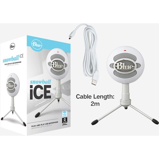 Blue Microphones Snowball iCE USB mikrofoni (valkoinen) - Gigantti  verkkokauppa