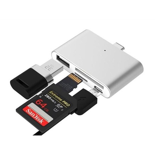 USB Tyyppi-C smart lukija / adapteri microSD, SD, USB, USB Micro - Gigantti  verkkokauppa