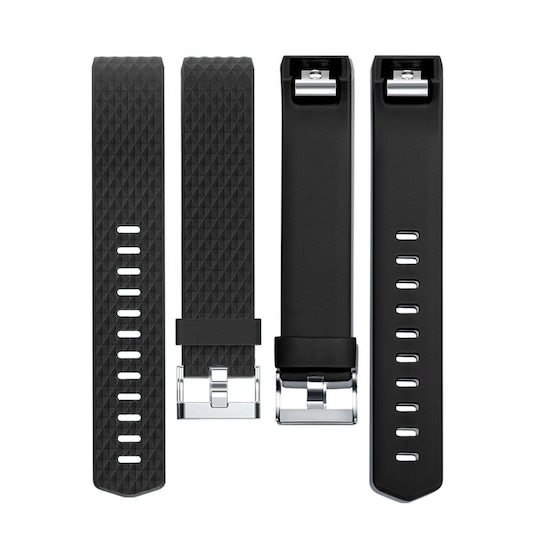 Fitbit Charge 2 ranneke silikoni musta (L) - Gigantti verkkokauppa