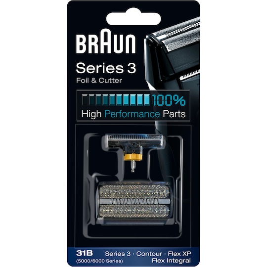 Braun Series 3 teräverkko ja terät (musta) - Gigantti verkkokauppa