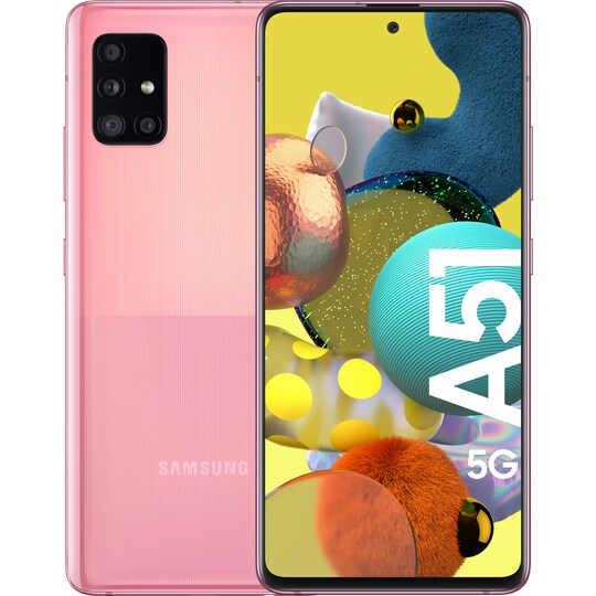 Samsung Galaxy A51 5G älypuhelin (vaaleanpunainen) - Gigantti verkkokauppa