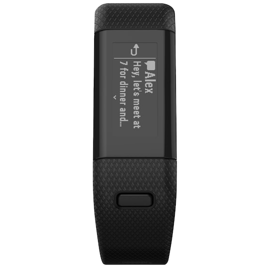 Garmin Vívosmart HR+GPS aktiivisuusranneke (musta) - Gigantti verkkokauppa