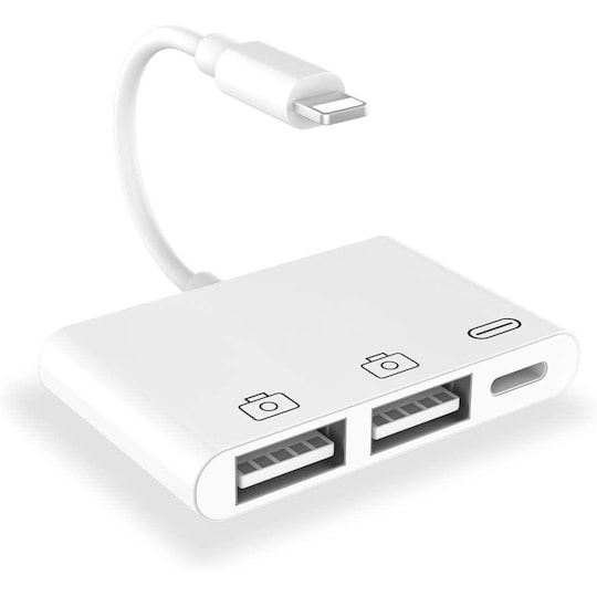 3-in-1-kaksois-USB-OTG-sovitin Applelle / Lightningille - Gigantti  verkkokauppa