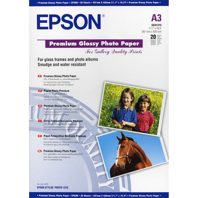 Epson EPSS041315 A3 kiiltävä valokuvapaperi