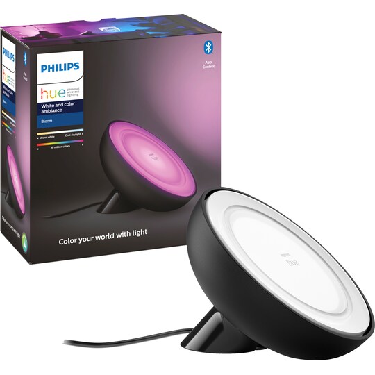 Philips Hue Bloom LED lamppu (musta) - Gigantti verkkokauppa