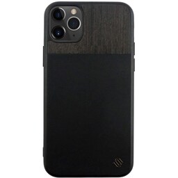 Ympäristöystävällinen Aitoa nahkaa/Wooden iPhone 11 Pro Kotelo - Black