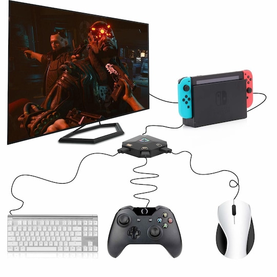 Mus/tangentbord adapter Nintendo Switch, PS4, Xbox One/360, PS3 - Gigantti  verkkokauppa