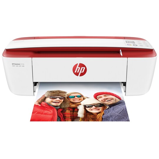 HP DeskJet 3733 monitoimitulostin (punainen/valkoinen) - Gigantti  verkkokauppa