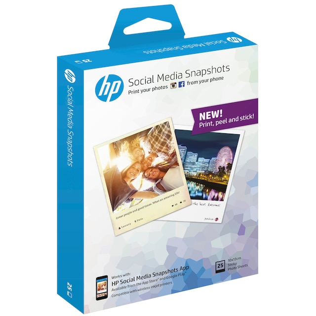 HP Social Media Snapshots valokuvapaperi (25 arkkia)