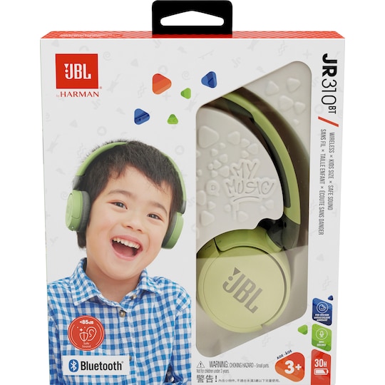 JBL Jr. 310BT langattomat on-ear kuulokkeet (vihreä) - Gigantti verkkokauppa