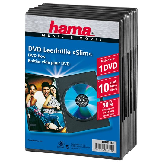Hama DVD-kotelo ohut 10 kpl - Gigantti verkkokauppa