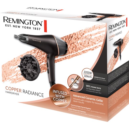 Remington Copper Radiance hiustenkuivaaja AC5700 - Gigantti verkkokauppa