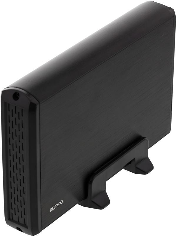 DELTACO ulk.kotelo 1x3,5"" SATA-kiintolevylle, USB 3.1, alu, musta -  Gigantti verkkokauppa