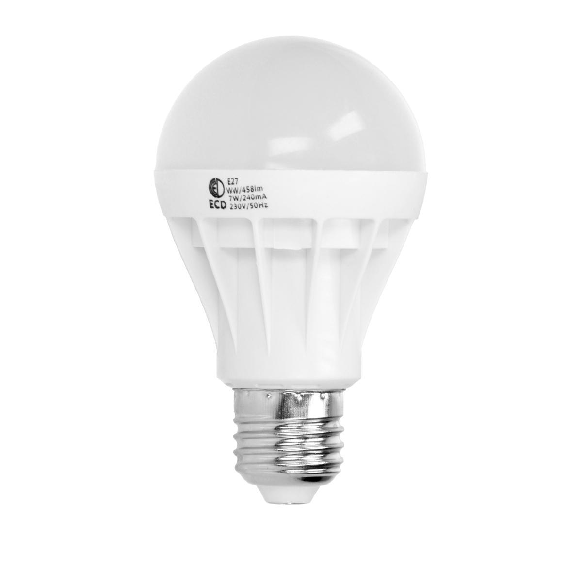 7W E27 LED LAMP LAMPUN POLTTIMON energiansäästö lamppu LIGHT lämmin  valkoinen - Gigantti verkkokauppa