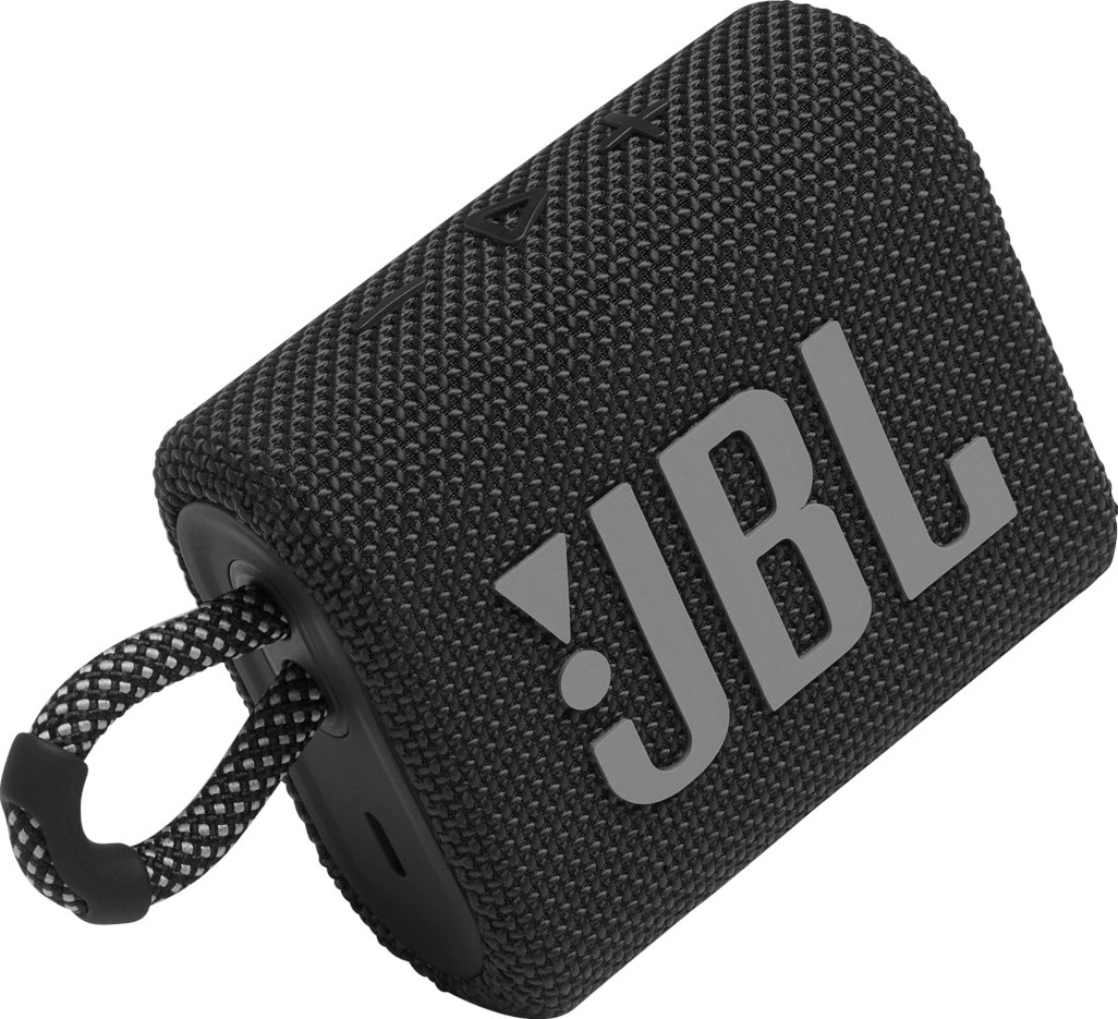 JBL GO 3 kannettava kaiutin (musta) - Gigantti verkkokauppa