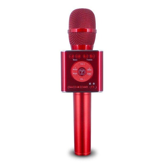 INF Langaton karaoke-mikrofoni Bluetooth-kaiuttimella 2x5W punainen -  Gigantti verkkokauppa