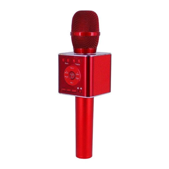 INF Langaton karaoke-mikrofoni Bluetooth-kaiuttimella 2x5W punainen -  Gigantti verkkokauppa