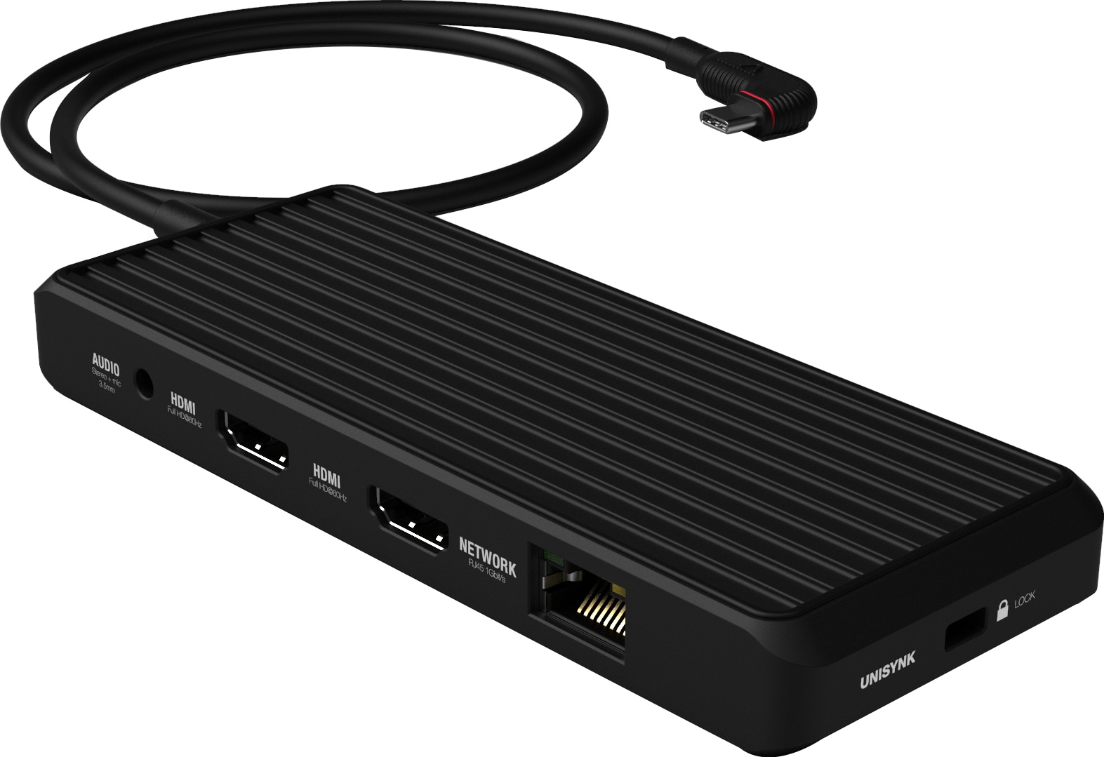Unisynk 10-porttinen USB-C hubi (musta) - Gigantti verkkokauppa