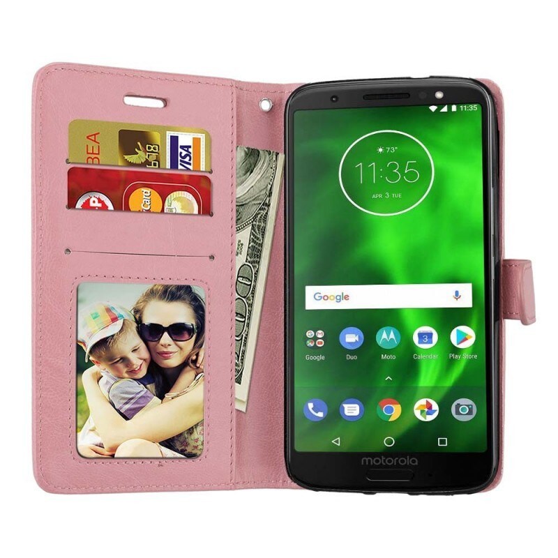 Lompakkokotelo 3-kortti Motorola Moto G6 (XT1925) - vaaleanpunainen -  Gigantti verkkokauppa