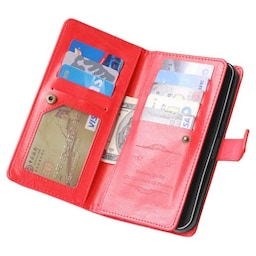 Lompakkotelo Flexi 9-kortti Huawei Y5 / Y560  - punainen