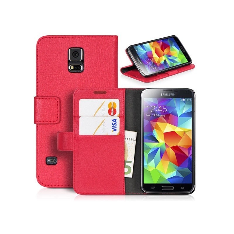 Lompakkokotelo 2-kortti Samsung Galaxy S5 Mini (SM-G800F) - punainen -  Gigantti verkkokauppa