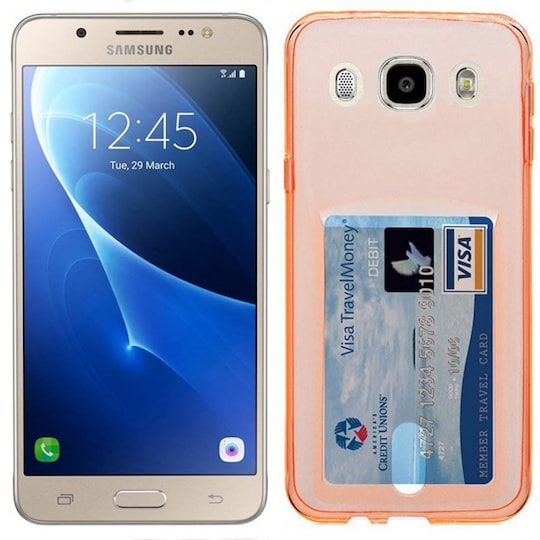 Silikonikuori kortilla Samsung Galaxy J5 2016 (SM-J510F) - oranssi -  Gigantti verkkokauppa