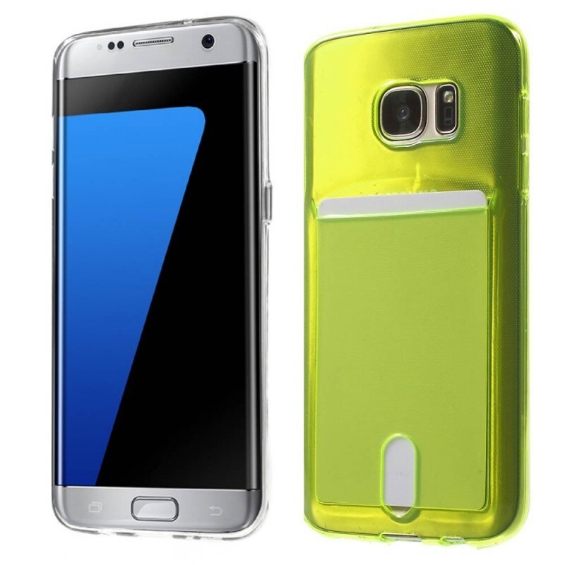 Silikonikuori kortilla Samsung Galaxy S7 Edge (SM-G935F) - keltainen -  Gigantti verkkokauppa