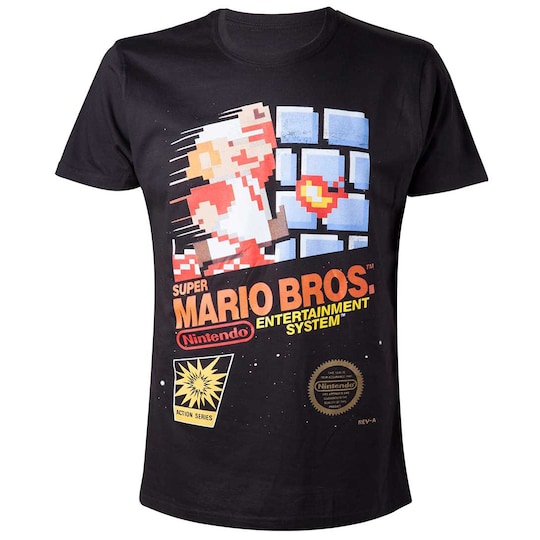 T-paita Nintendo - Super Mario Bros NES musta (L) - Gigantti verkkokauppa