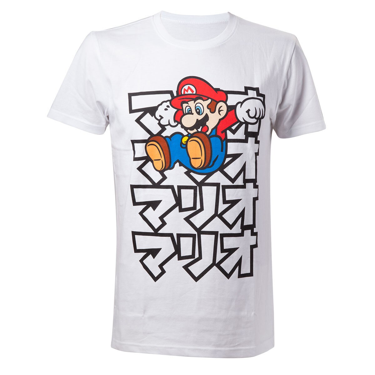 Nintendo - Japanese Mario t-paita (valkoinen) (XS) - Gigantti verkkokauppa